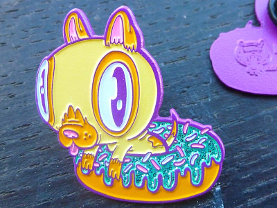 Woofer's Enamel Pin dogs donuts pins