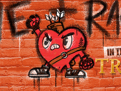 Angry Heart: Spray Paint Detail banners cartoon graffiti hearts love music patreon rage rock spray paint