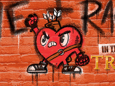 Angry Heart: Spray Paint Detail