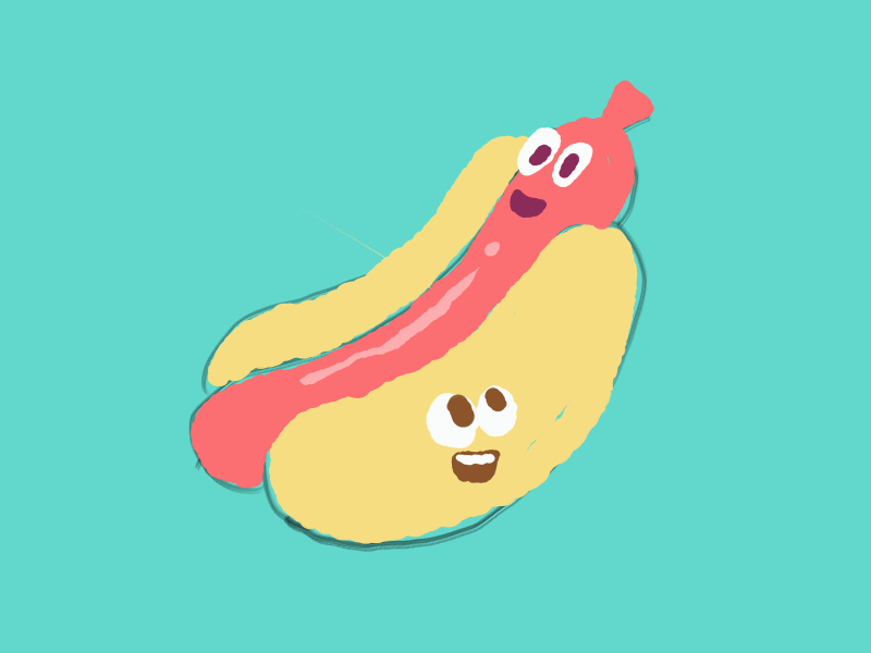 Chili Dog GIF animation cartoon chili dog food hot dog summer