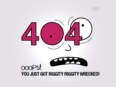 404 à la Rick and Morty 404 dailyui error rick and morty ui ux