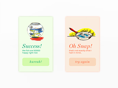 Would you please clean the fish? error fish flash message mobile notification success ui ux