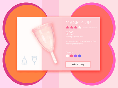 magic cup 012 dailyui ecommerce janosfajo menstrualcup singleitem ui ux