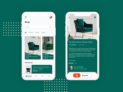 Chairs products UI Design