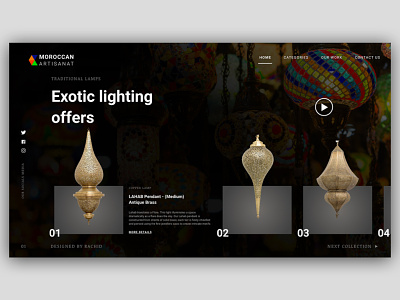 Moroccan artisanat products web site -- UI Design