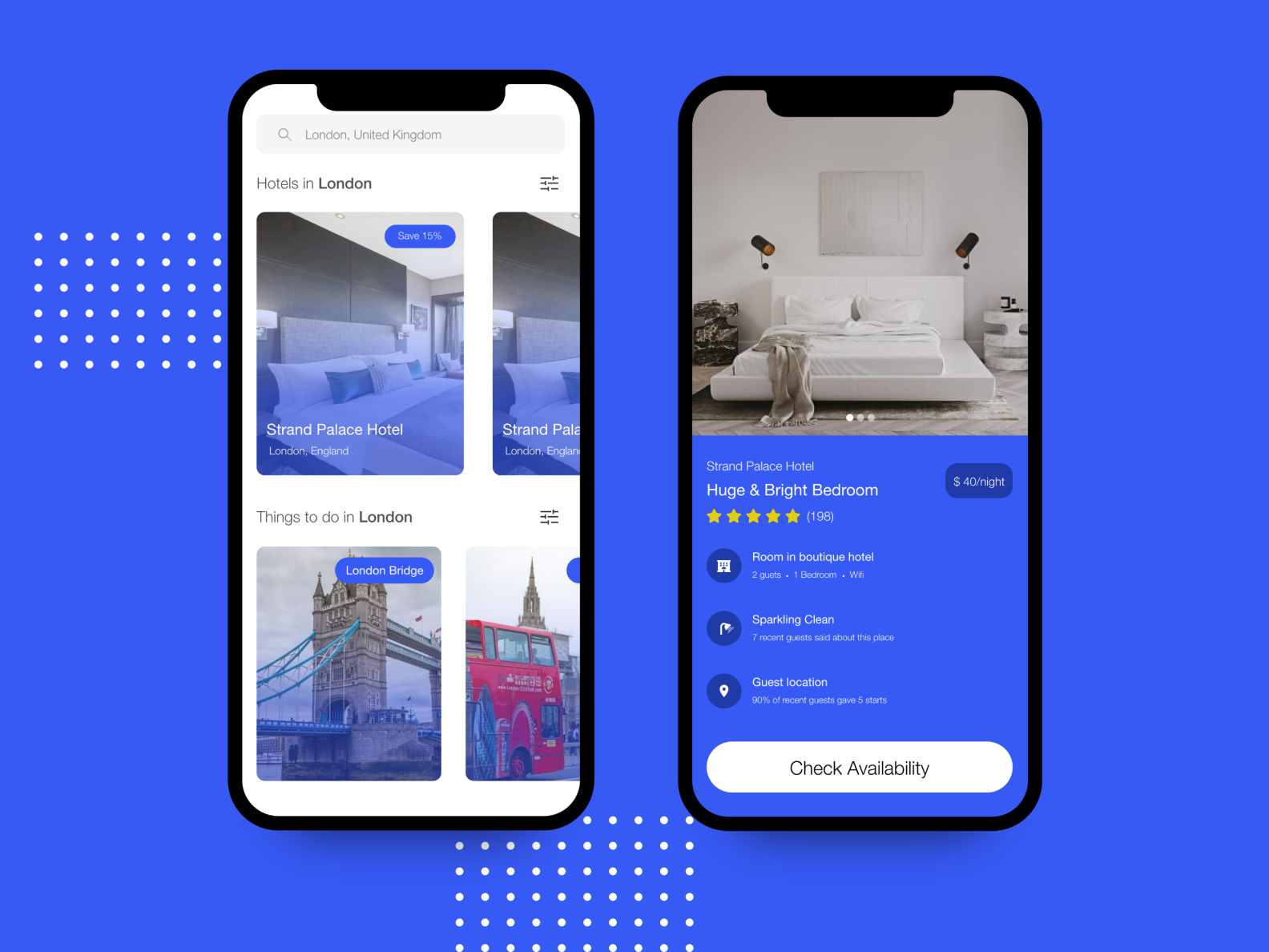 Hotel Room UI DEsign by Rachid EL KADDOURI on Dribbble