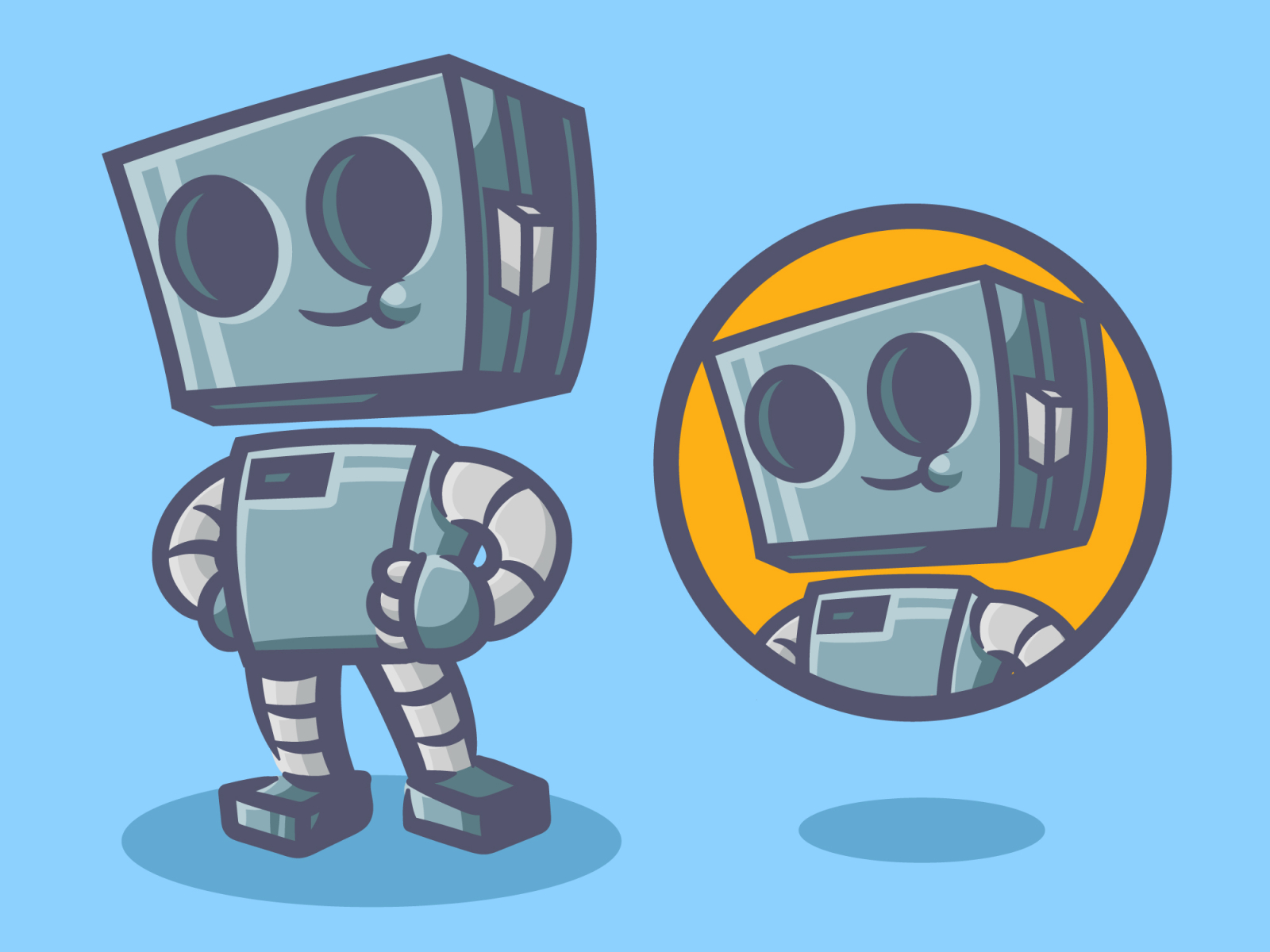 robot mascot by libersla on Dribbble