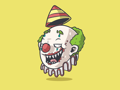 Crazy Clown adobe illustrator animation artwork character clown design graffiti illustration logo nft retro streetart vector vintage zombie