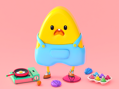 PATIV | A character 3d alphabet artwork c4d character character design cute design physical render 아트웍 캐릭터