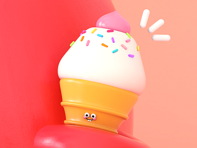 Happy Gelato 3d arttoy artwork c4d character character design cute graphic