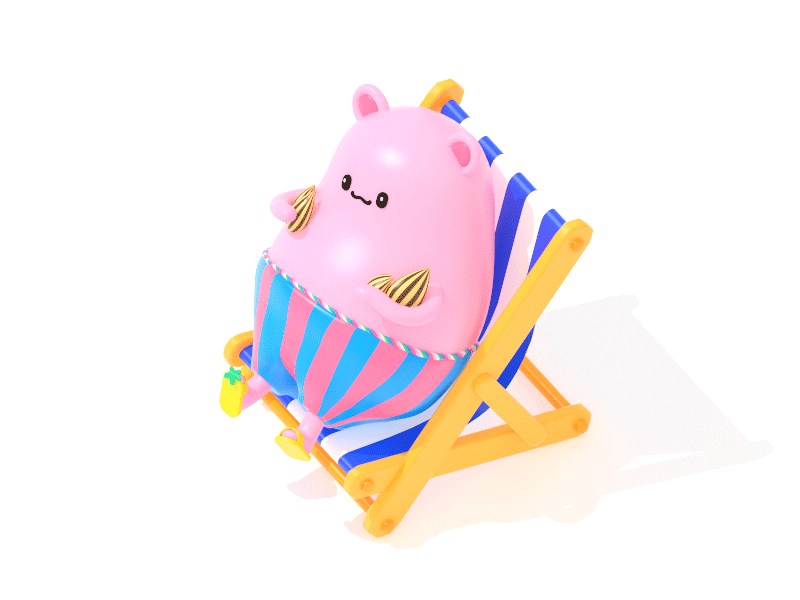 Hamzzi 3d c4d character character design hamster pink redshift 캐릭터 햄스터