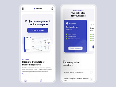 Taskee : Mobile Responsive app app design creative design design inspiration mobile responsive mobile ui project management task management uiux user experience user interface