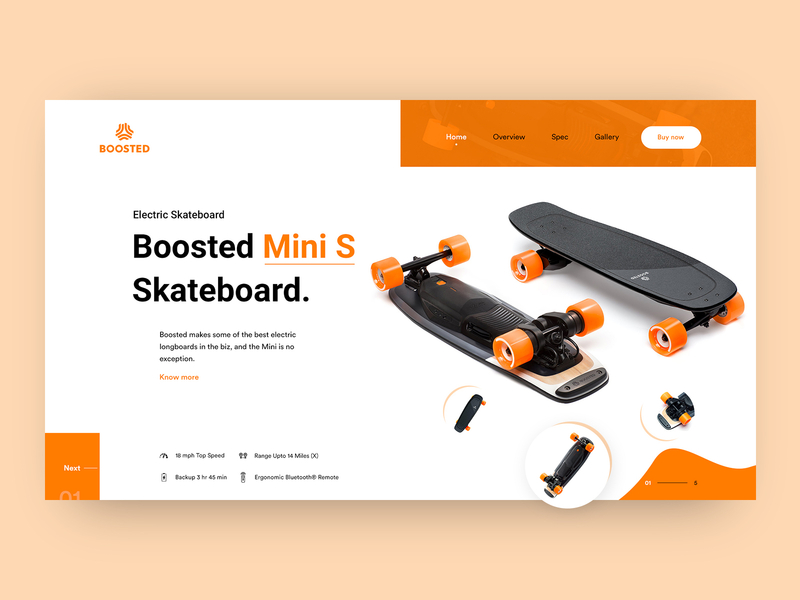 Boosted Mini S: Electric Skateboard Header Exploration boosted creative design design design inspiration gadgets header header design header exploration minimal skateboard skateboarddesign skaters ui ui design ui ux user experience user interface ux web web ui