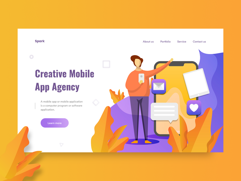 Spark : Agency header concept agency creative design creative agency design design inspiration header design header exploration header illustration illustration minimal mobile app ui ui design ui ux user experience user interface ux web web design web ui