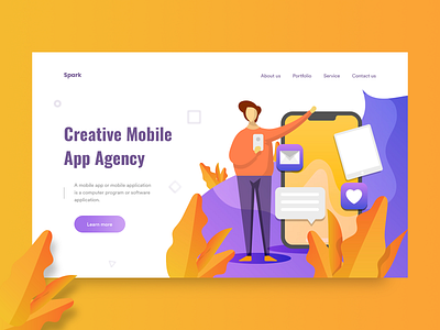 Spark : Agency header concept