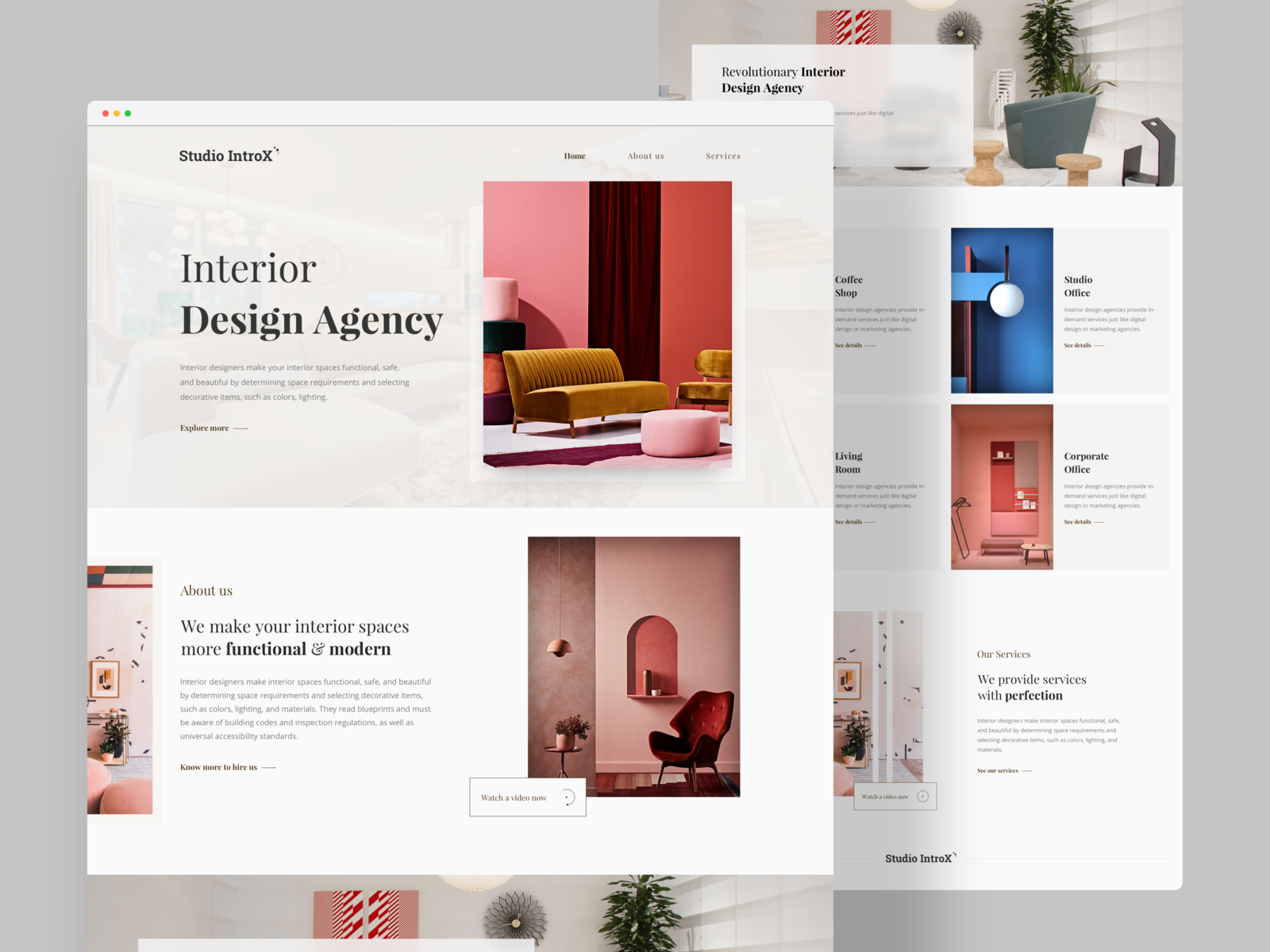 Interior Design Agency Landing Page Concept Search By Muzli