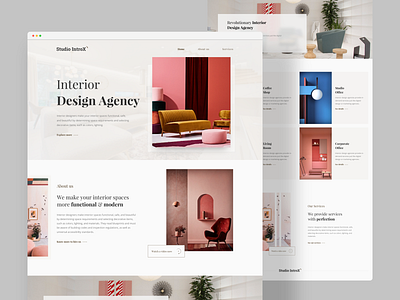 Interior Design Agency : Landing page concept agency agency landing page creative design design design inspiration interior interior design landing page minimal ui ui ux user experience userinterface ux web