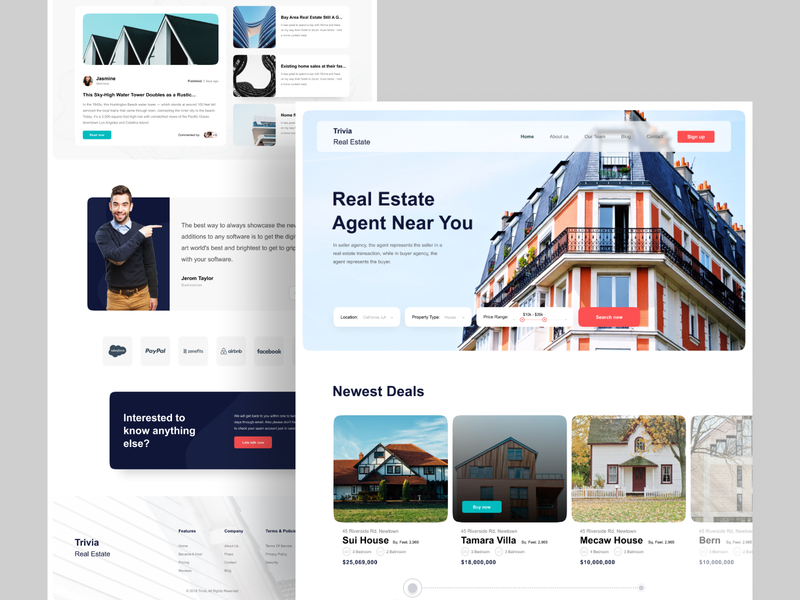 Real Estate Agency : Home Page Exploration agent buy house creative design design inspiration homepage minimal property search real estate ui ui ux user experience user interface web
