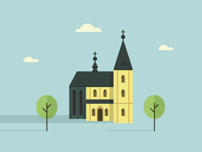 St. Gothard Church building church illustration