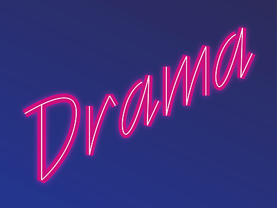 Drama custom type drama typography