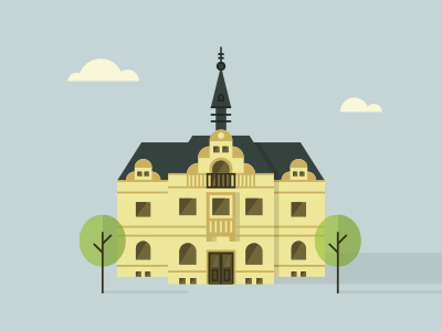 County Council Building building illustration