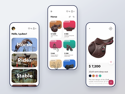 E-commerce concept: equestrian shop app design concept cwd design e commerce app e commerce design equestrian ios app design mobile app