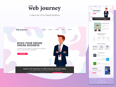 The Web Journey - A demo site UI branding digital marketing homepage landing page ui ui ux ui design webdesign website website design
