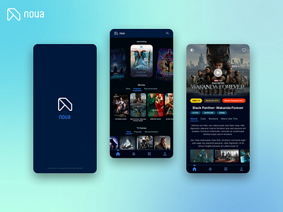 NOVA - Watchlist Creator App UI Design application branding concept design interface mobile startup ui ux