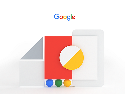 Google Elements 3d abstract apps design geometric google illustration phones tech