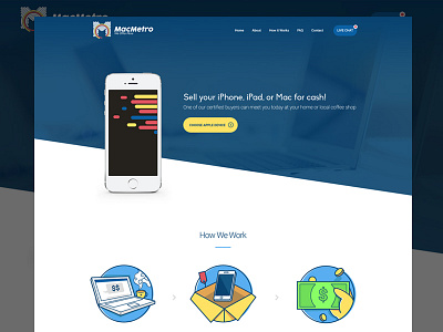MacMetro-Website design buyback design illustration stroke website
