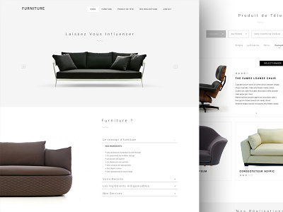 Furniture - Web Design black design furniture interior minimalist sofa ui web website