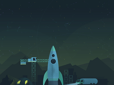Dubidam - Under Construction construction design night page space spaceship start ui under ux website