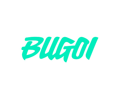 Logo Bugoi aqua brand bugoi handmade handwritten logo script typography