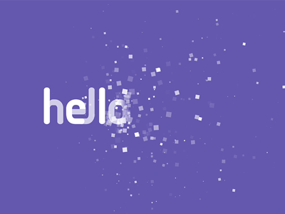 Helloworld outro animation branding logo motion graphics particles typography