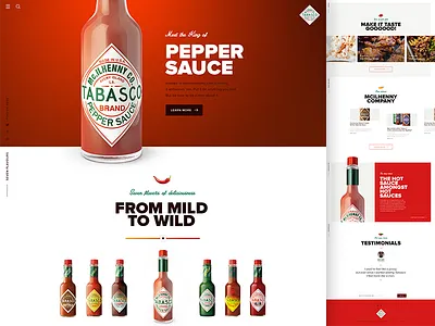 Tabasco! chili design hot mcilhenny pepper red sauce tabasco web web design