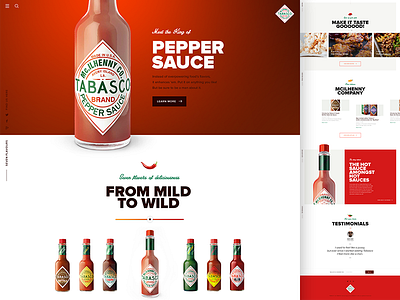 Tabasco! chili design hot mcilhenny pepper red sauce tabasco web web design