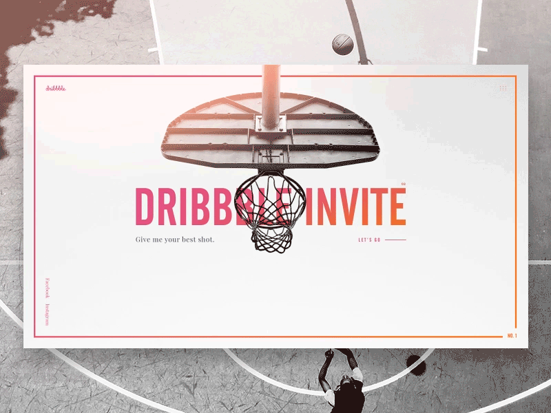 2x Dribbble Invites basketball design draft dribbble invitation invite