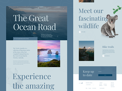 Australia - Great Ocean Road australia design nature travel typography ui web webdesign wildlife
