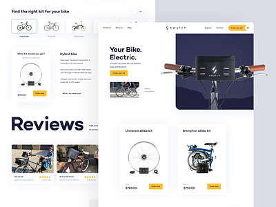 Swytch bike ebike electric interface swytch ui webdesign webshop
