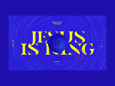 Kanye West - Jesus is King after effects animation design interface motion motion graphics typography ui web webdesign