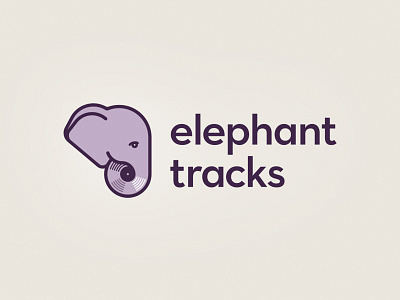 Elephant Tracks design logo vector