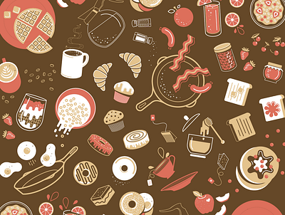 Breakfast illustration vector