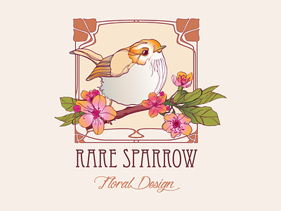 Rare Sparrow Logo Design branding design icon illustration logo logo design type typography vector