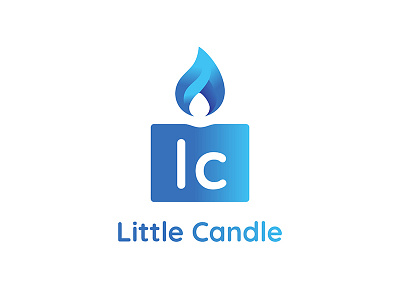 Little Candle logo design gradient logo ngo ©yash natani
