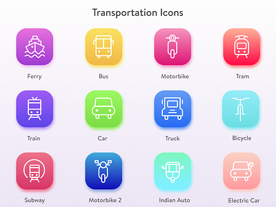 Transportation Icons