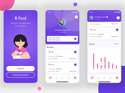 B Feed app baby care care chart concept design designs dribbble figma figmadesign illustration ios ios app iphone x iphonex ui uiux ux vector