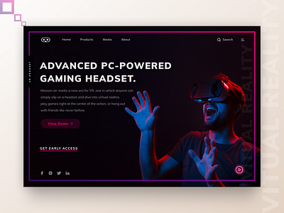 VR Headset app concept design dribbble figma header hero hero image product product page ui uiux ux virtual reality vr vr headset web web design webdesign