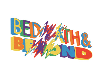 Bed Bath & Beyond branding design illustration lettering logo type typography vector