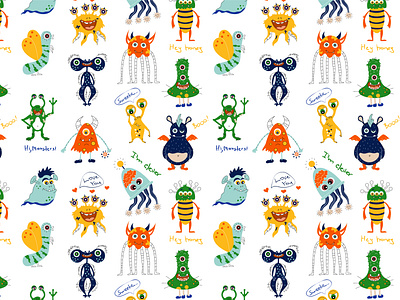 Cartoon Pattern by Andrew Power on Dribbble