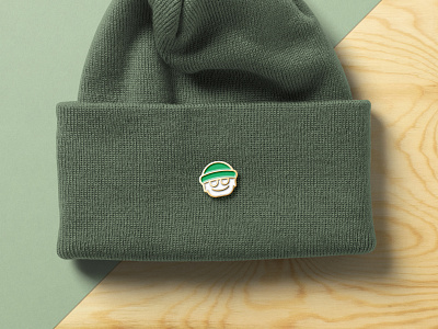 Beanie Boy - Enamel pin on beanie